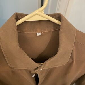 Men's Casual Button Down Shirt - Brown